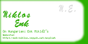 miklos enk business card
